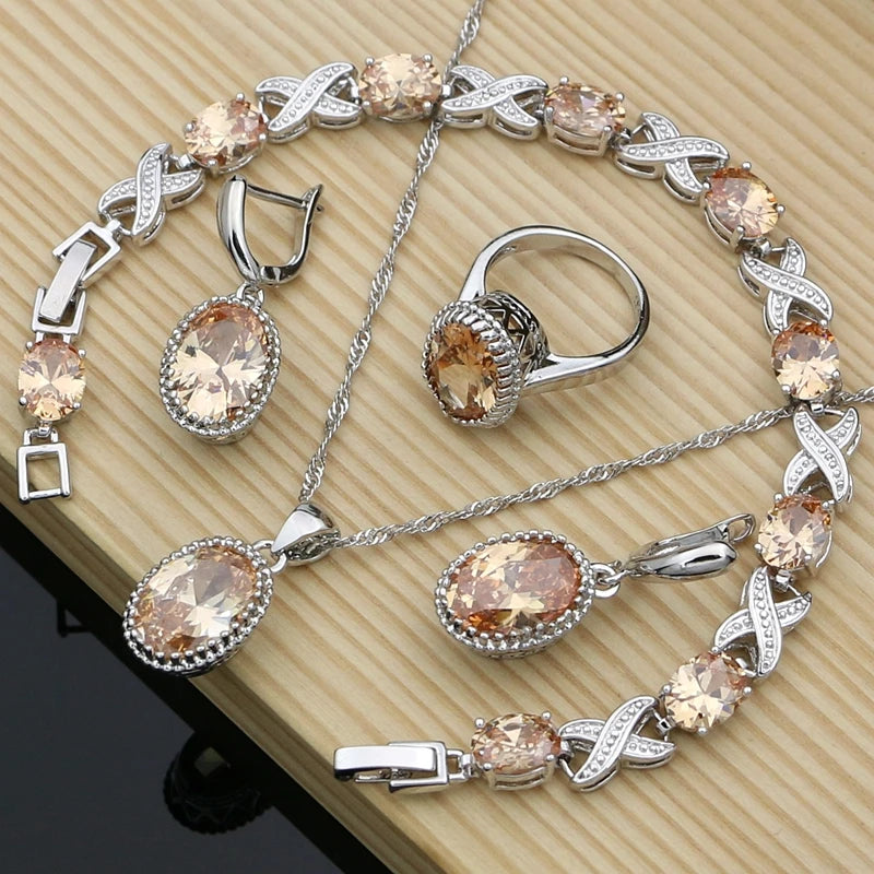 Purple Cubic Zirconia Jewelry Set