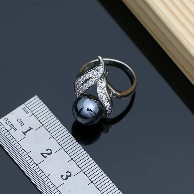 Black Pearl Jewelry Set