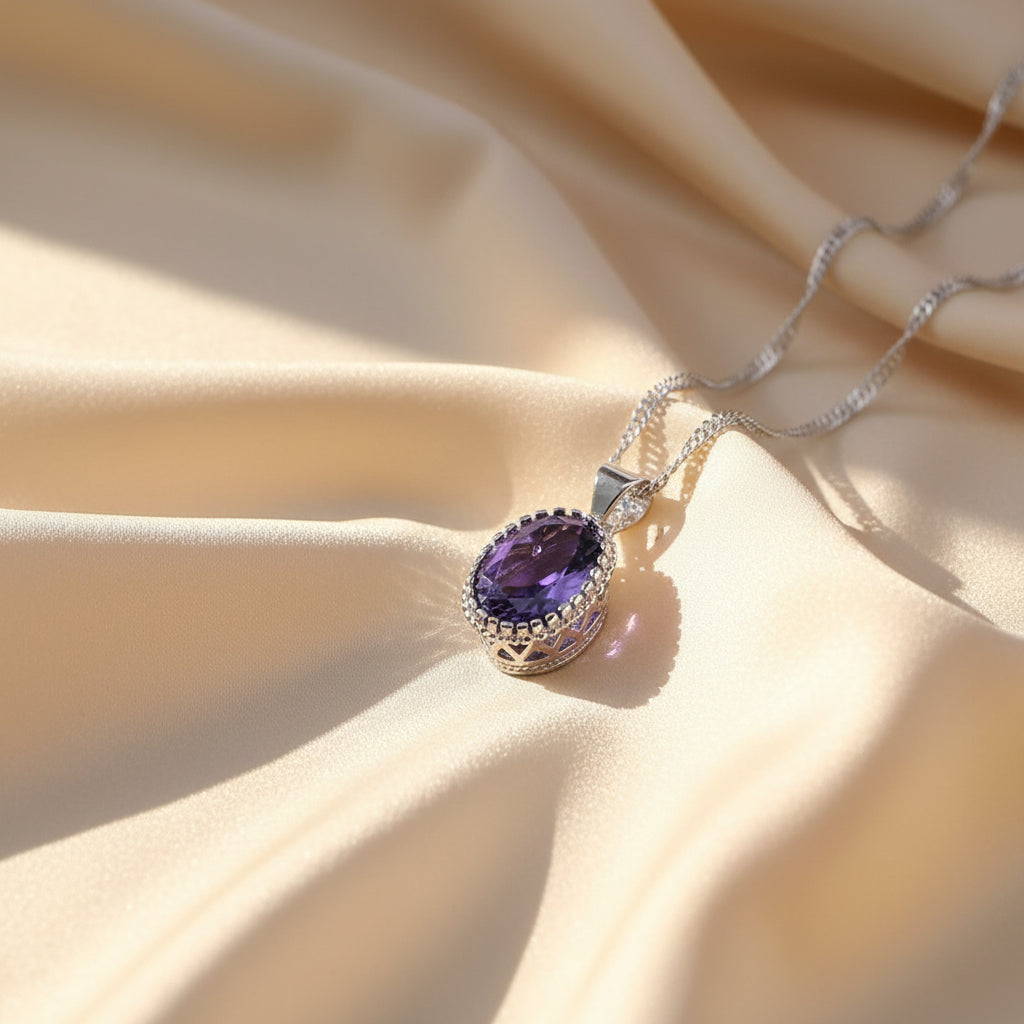 Purple Cubic Zirconia Jewelry Set