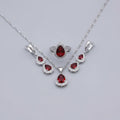 Water Drop Silver Jewelry Set