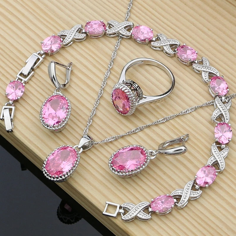 Purple Cubic Zirconia Jewelry Set