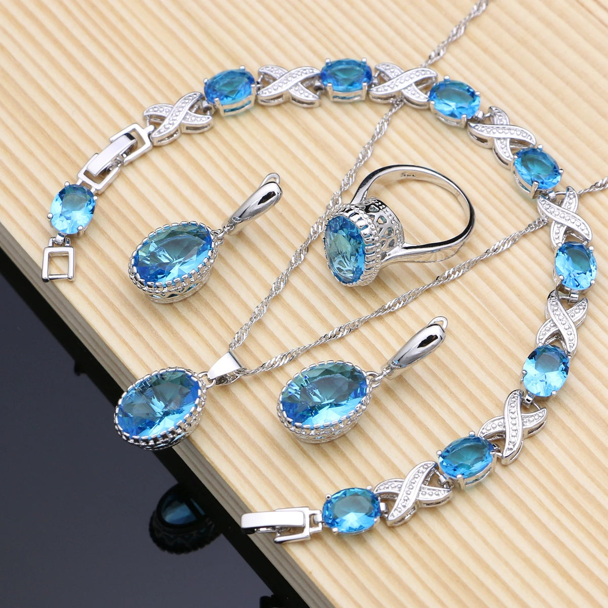 Purple Cubic Zirconia Jewelry Set