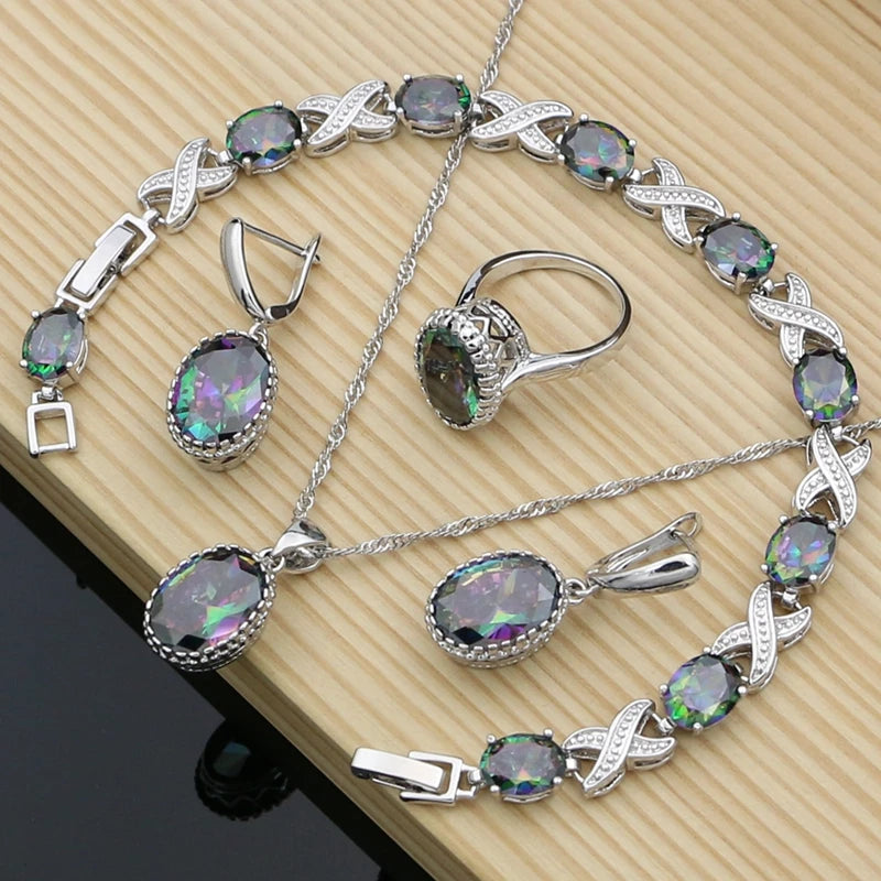 Purple Cubic Zirconia Jewelry Set