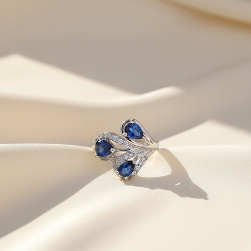 Blue Sapphire Crystal Jewelry Set