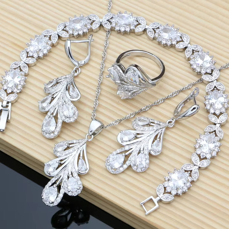 Blue Sapphire Crystal Jewelry Set