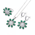 Green Zircon Jewelry Set