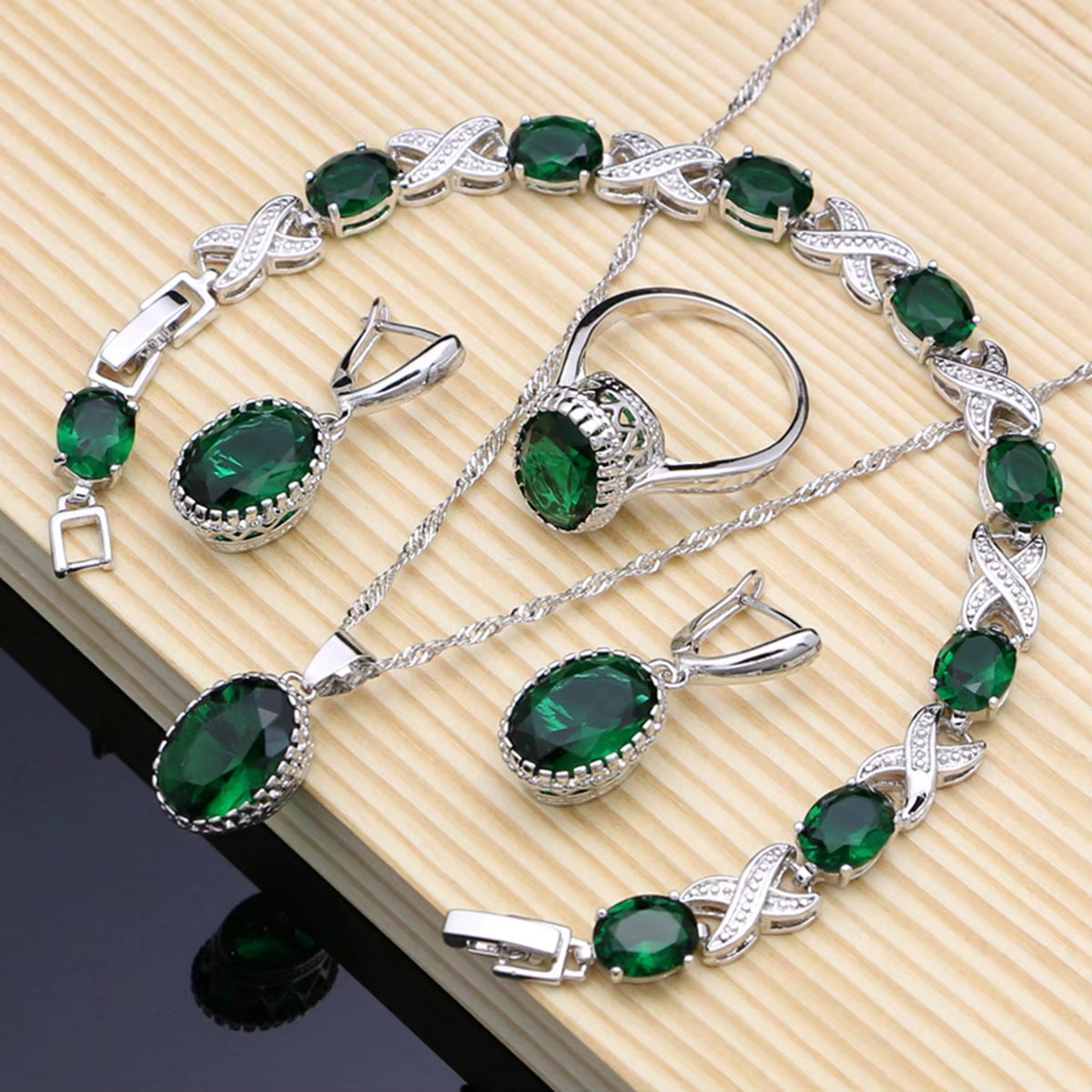 Purple Cubic Zirconia Jewelry Set