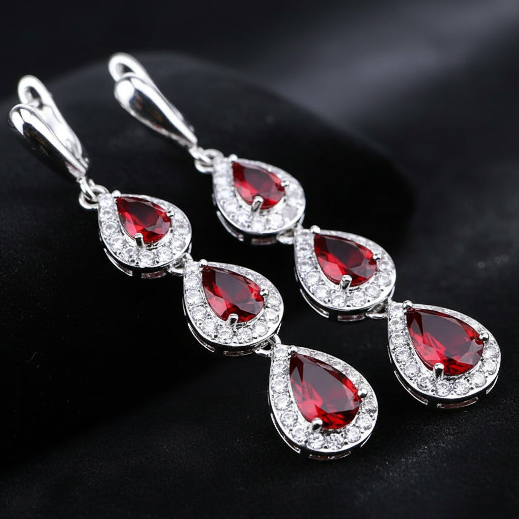 Water Drop Silver Jewelry Set