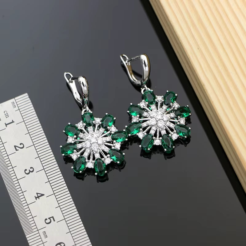 Green Zircon Jewelry Set