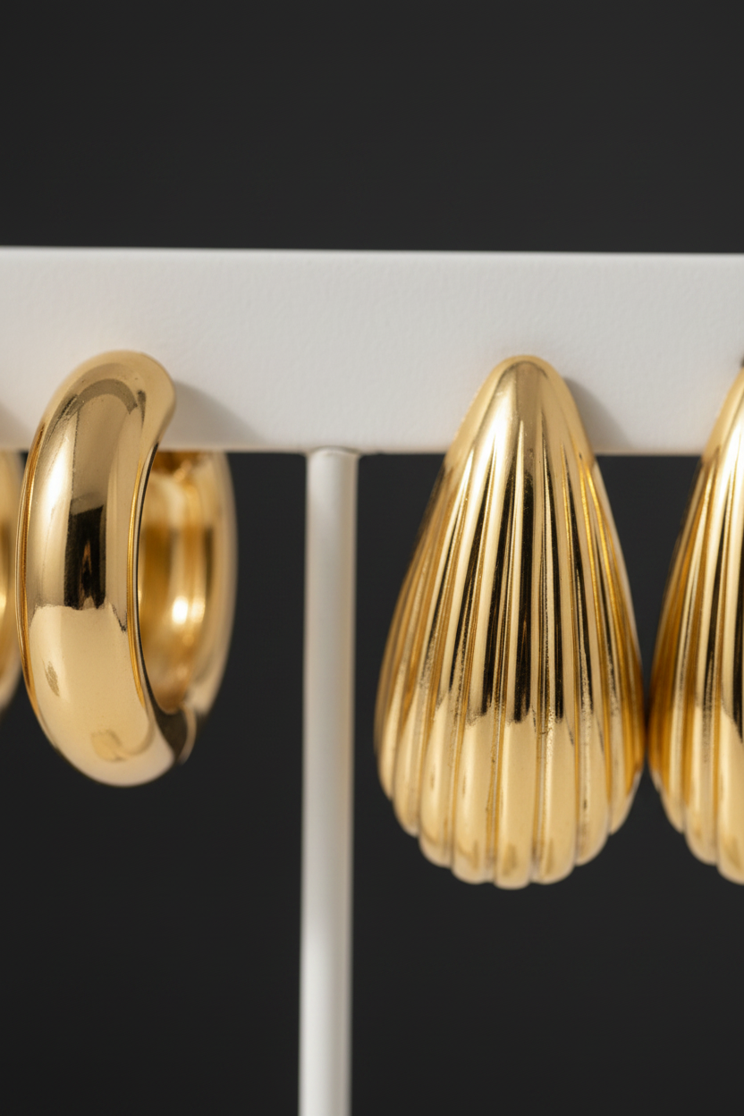 Chunky Gold Set - Jewelry Stand
