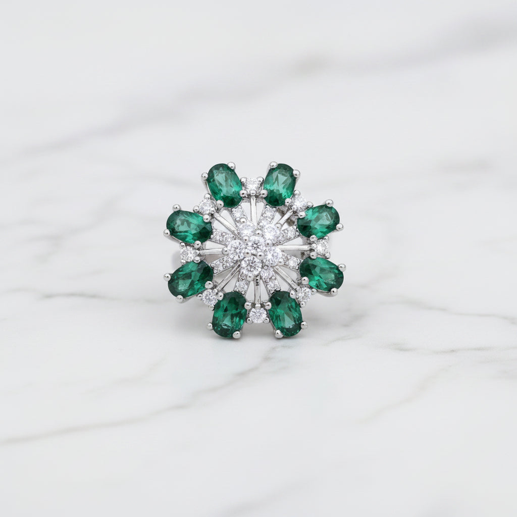 Green Zircon Jewelry Set