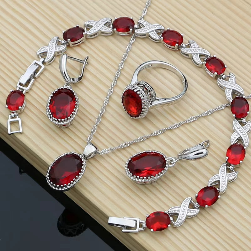 Purple Cubic Zirconia Jewelry Set