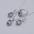 Purple Cubic Zirconia Jewelry Set