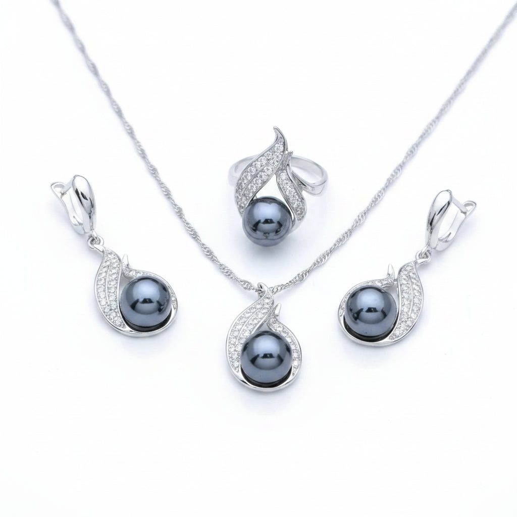 Black Pearl Jewelry Set