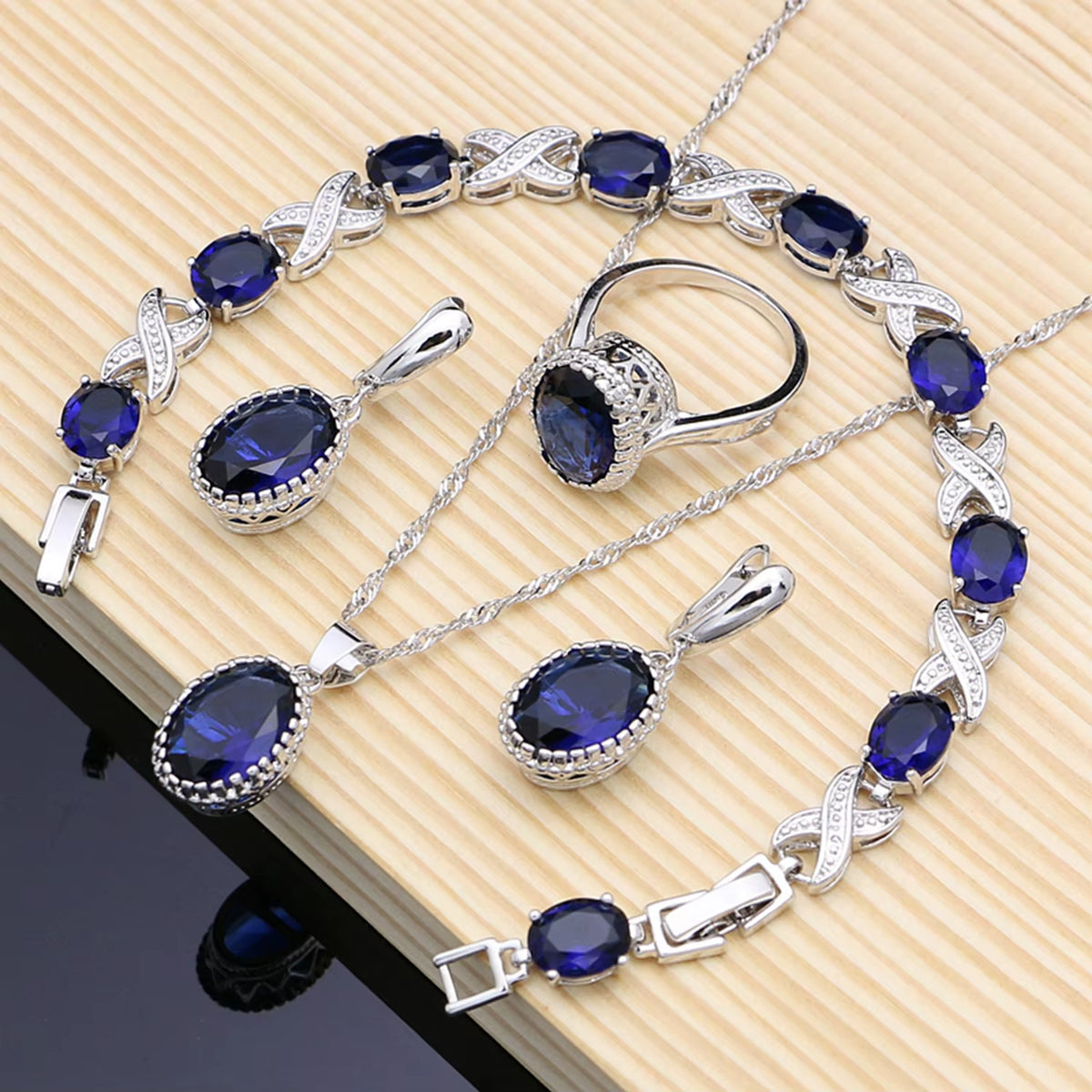 Purple Cubic Zirconia Jewelry Set