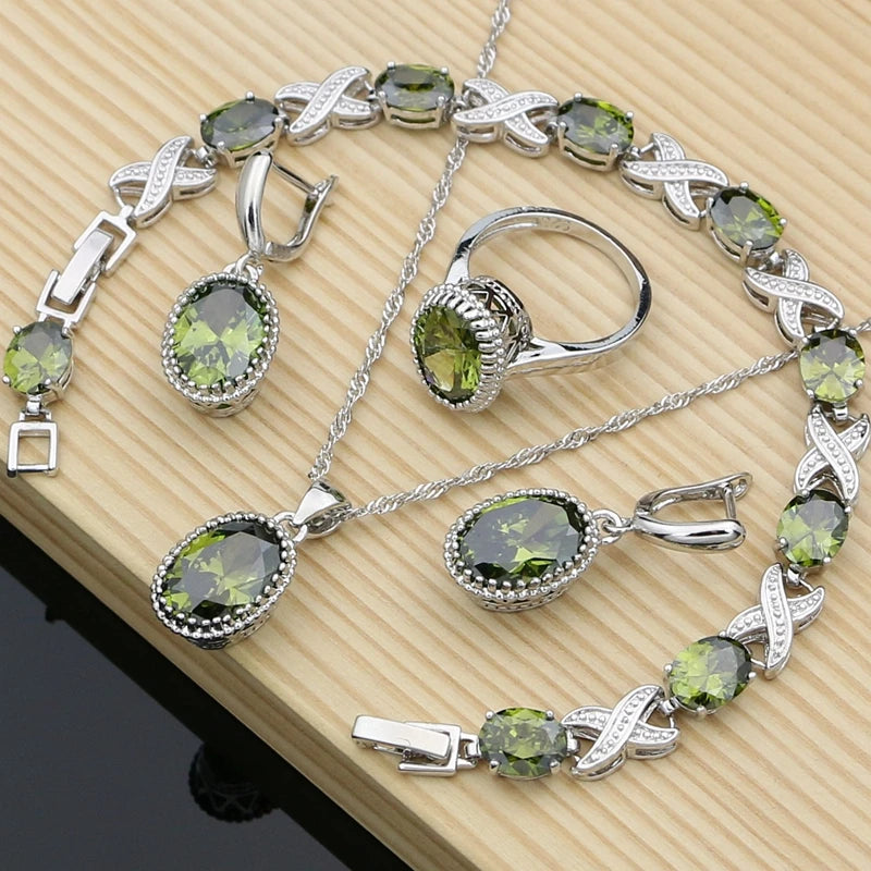 Purple Cubic Zirconia Jewelry Set
